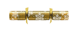100 x 11" Gold Snowflake Foil Board Christmas Cracker