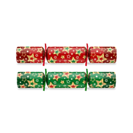 100 x 9" Splendid Star Red/Green Mixed Box Christmas Cracker